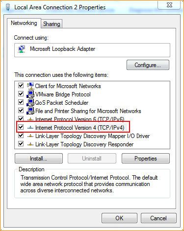  Chọn Internet Protocol Version 4 (TCP/IPv4) rồi nhấn nút Properties để thiết lập lại địa chỉ IP