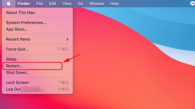 Khởi động lại Macbook
