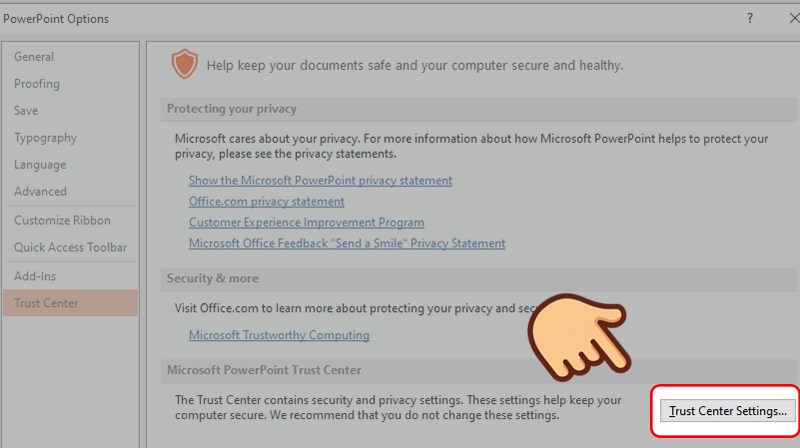 Cách bật/tắt tính năng Protected View khi mở tài liệu Microsoft PowerPoint. 4