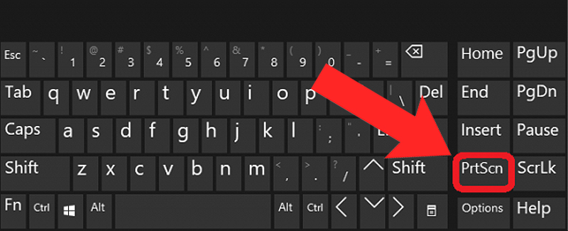 Nhấn phím Print Screen (PrtScr) để chụp